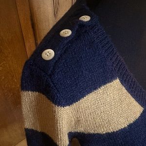 J. Crew v-neck sweater in navy/camel